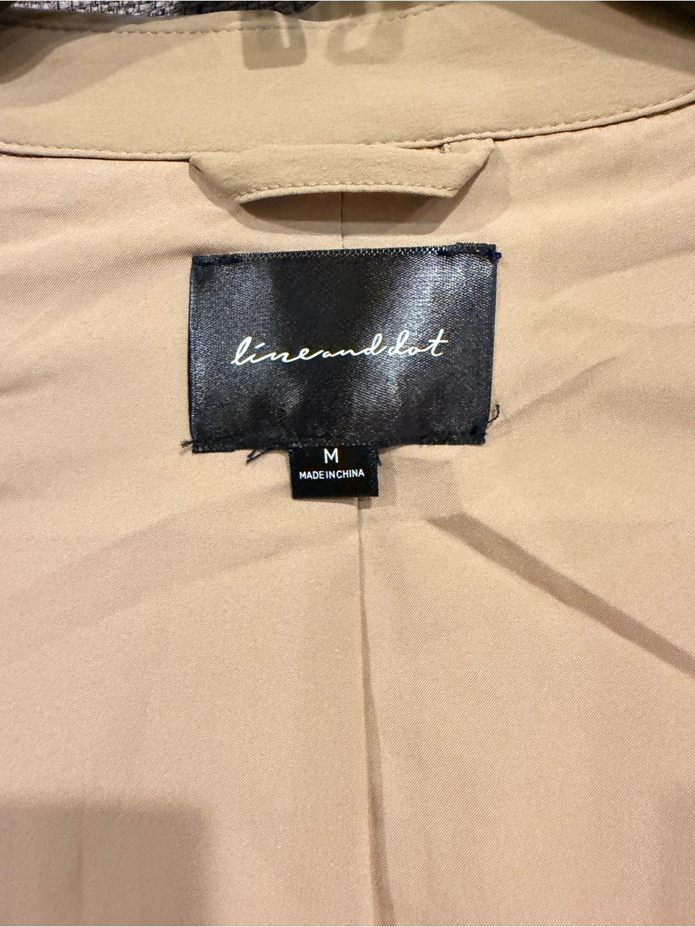 Line & Dot Neutral Beige Double-Breasted Trench Coat - Picture 12 of 12
